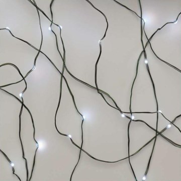 LED Vonkajšia vianočná reťaz 40xLED 9m IP44 studená biela