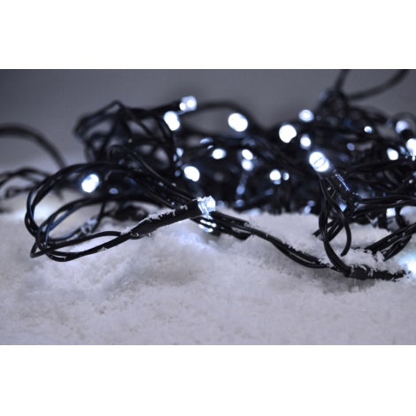 LED Vonkajšia vianočná reťaz 500xLED/8 funkcií IP44 55m studená biela