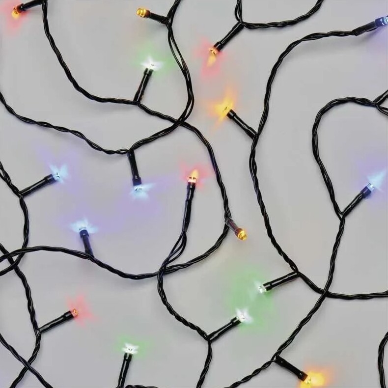 LED Vonkajšia vianočná reťaz 50xLED/5m IP44 multicolor