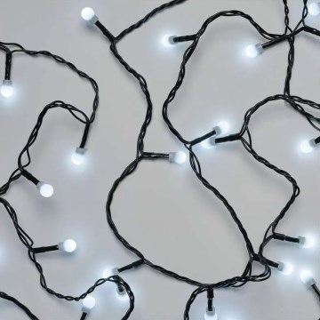 LED vonkajšia vianočná reťaz 80xLED/8 funkcií 13m studená biela IP44