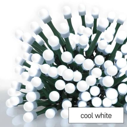 LED vonkajšia vianočná reťaz 80xLED/8 funkcií 13m studená biela IP44
