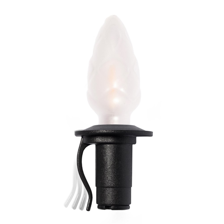 LED vonkajší vianočný reťazec CONE FILAMENT 20xE10 19m farebná/teplá biela IP44, Vyrobené v ČR