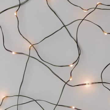 LED Vonkajšia vianočná reťaz NANO 40xLED 9m IP44 teplá biela