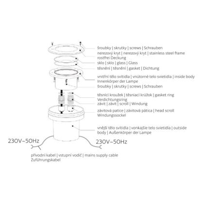 LED Vonkajšie nájazdové svietidlo ROAD LED/0,5W/230V IP67 3000K