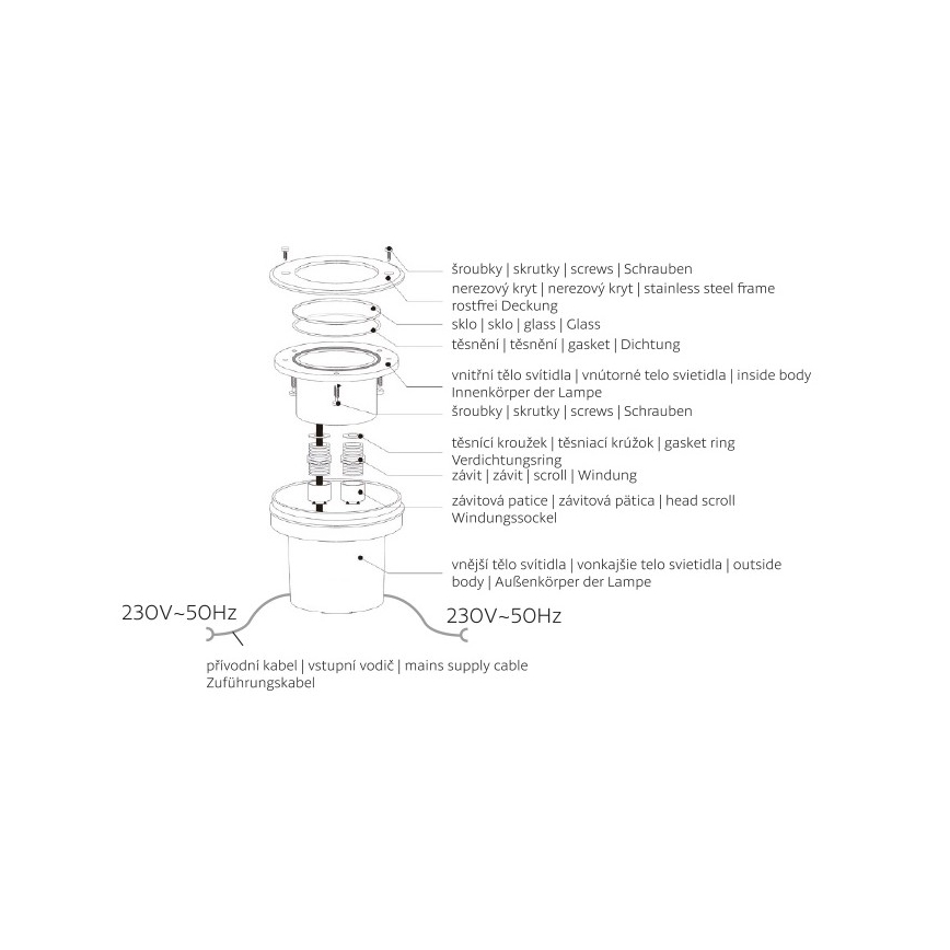 LED Vonkajšie nájazdové svietidlo ROAD LED/0,5W/230V IP67 3000K