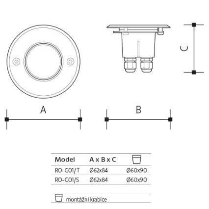 LED Vonkajšie nájazdové svietidlo ROAD LED/0,5W/230V IP67 3000K