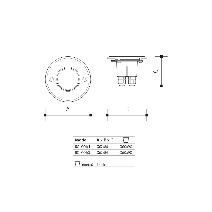 LED Vonkajšie nájazdové svietidlo ROAD LED/0,5W/230V IP67 3000K