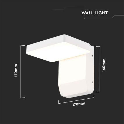 LED Vonkajšie nástenné flexibilné svietidlo LED/17W/230V IP65 3000K biela