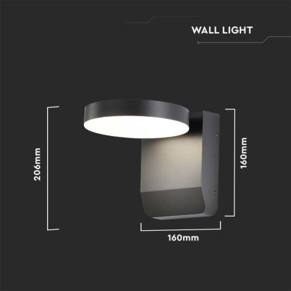 LED Vonkajšie nástenné flexibilné svietidlo LED/17W/230V IP65 3000K čierna