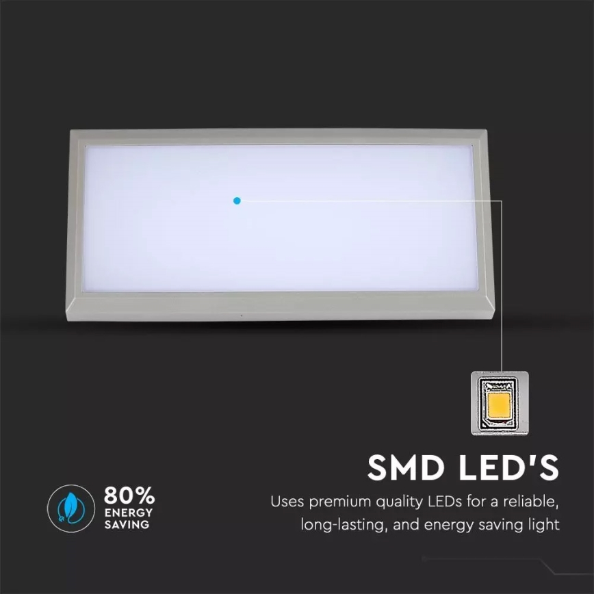 LED Vonkajšie nástenné svietidlo 1xLED/12W/230V IP65 4000K