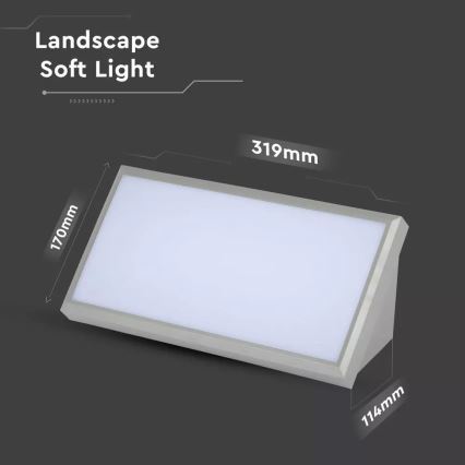 LED Vonkajšie nástenné svietidlo 1xLED/20W/230V IP65 4000K