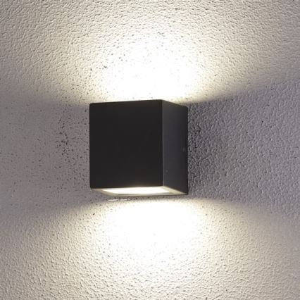 LED Vonkajšie nástenné svietidlo 2xLED/5W/230V 4000K IP54 čierna