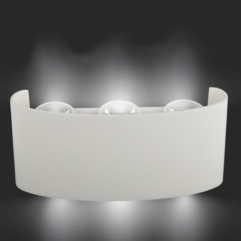 LED Vonkajšie nástenné svietidlo 6xLED/6W/230V IP54 3000K biela