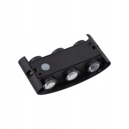 LED Vonkajšie nástenné svietidlo ARROW 6xLED/1W/230V IP54 čierna