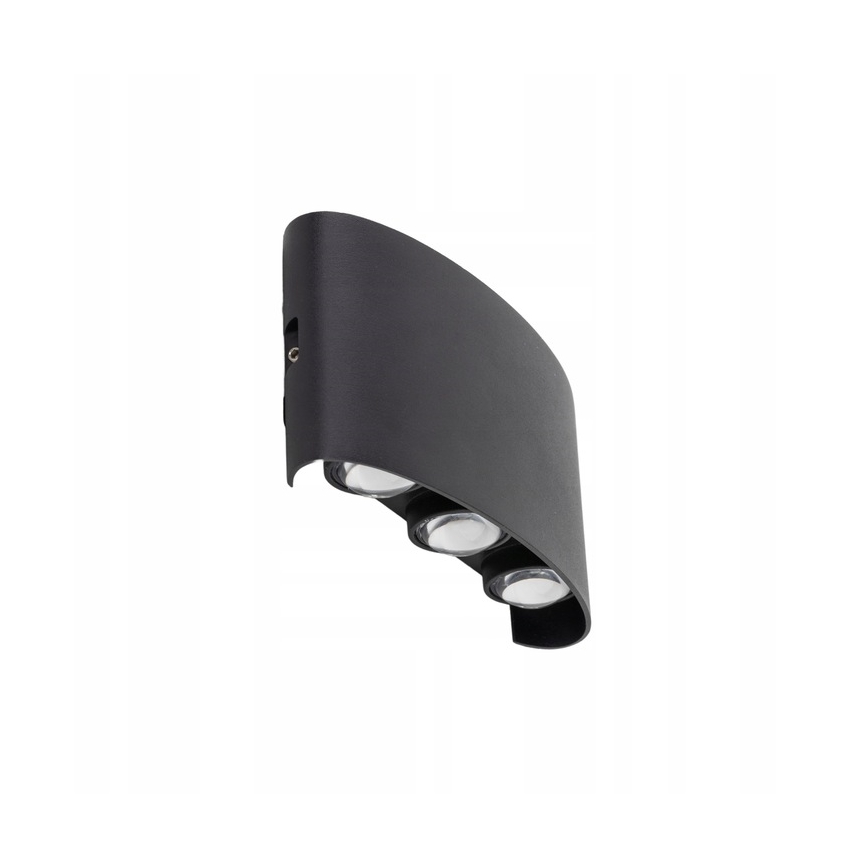 LED Vonkajšie nástenné svietidlo ARROW 6xLED/1W/230V IP54 čierna