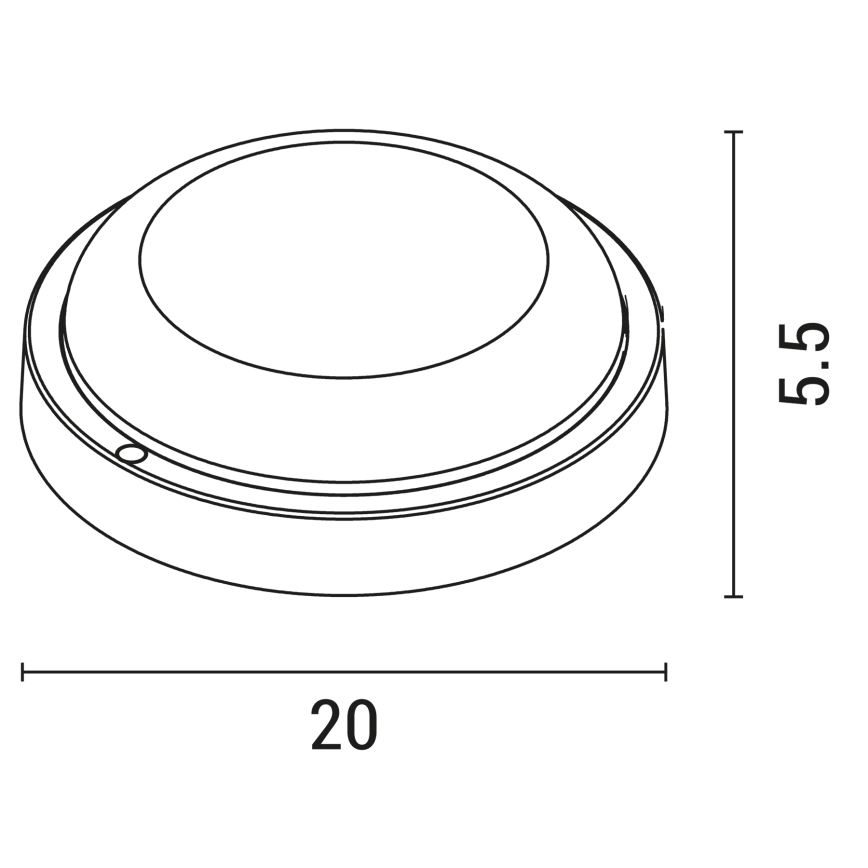 LED Vonkajšie nástenné svietidlo BULKHEAD LED/18W/230V 3000K IP54 biela
