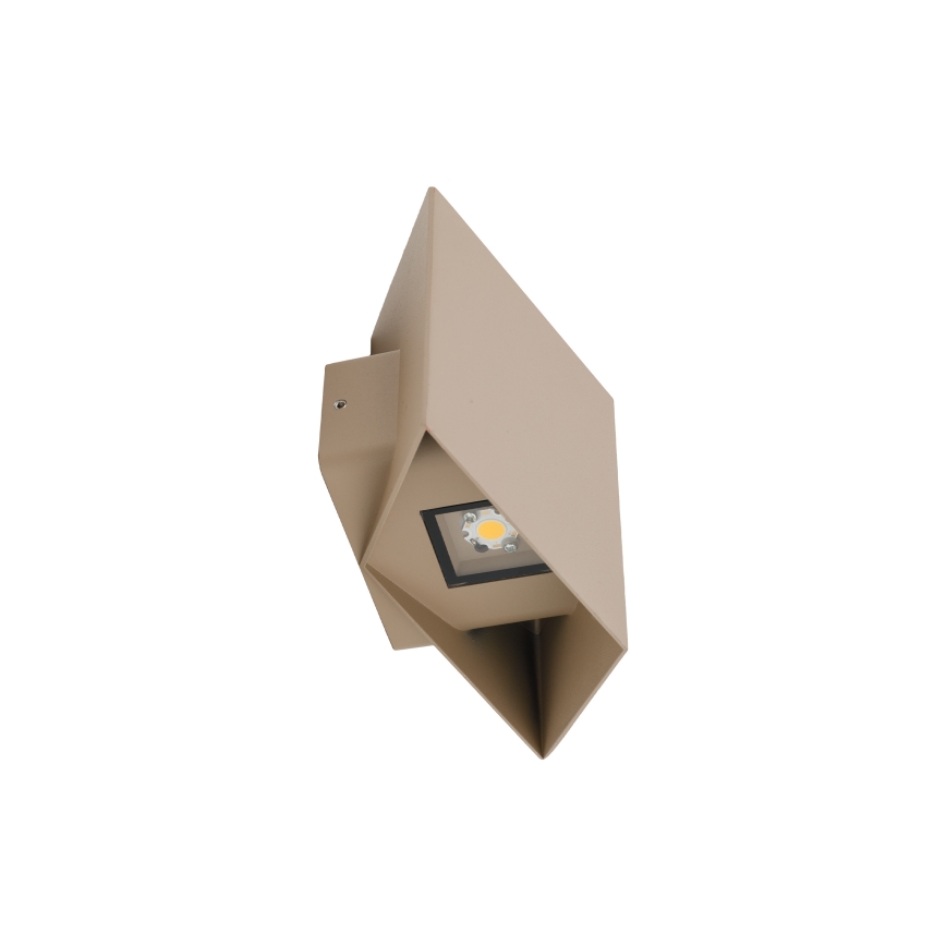 LED vonkajšie nástenné svietidlo CUBE LED/10W/230V IP54 béžové