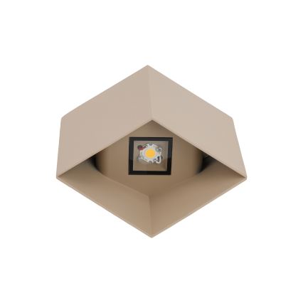 LED vonkajšie nástenné svietidlo CUBE LED/10W/230V IP54 béžové