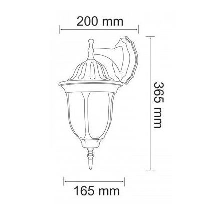 LED Vonkajšie nástenné svietidlo FLORENCJA 1xE27/10W/230V IP43