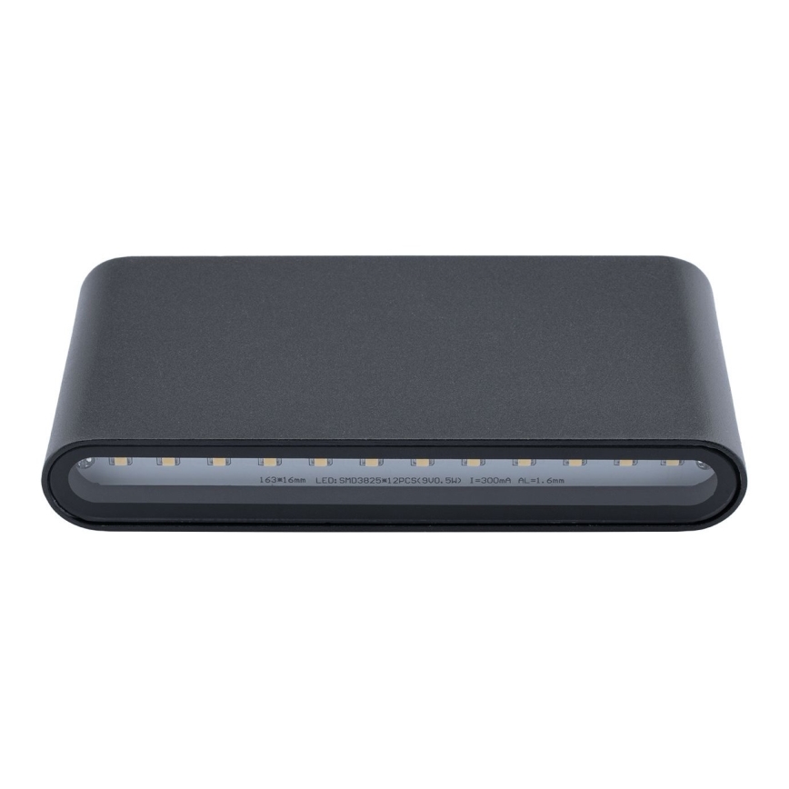 LED Vonkajšie nástenné svietidlo FLOW 2xLED/6W/230V IP54 čierna