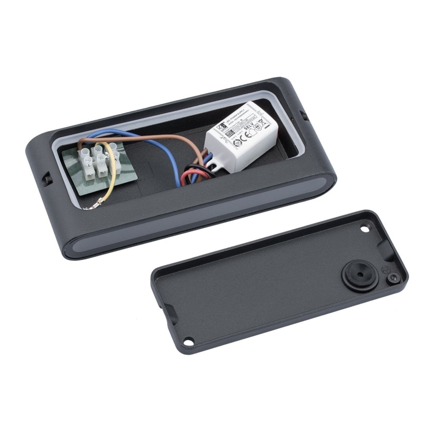 LED Vonkajšie nástenné svietidlo FLOW LED/6W/230V IP54 čierna