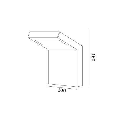 LED Vonkajšie nástenné svietidlo INDUO K LED/10W/230V 4000K IP54