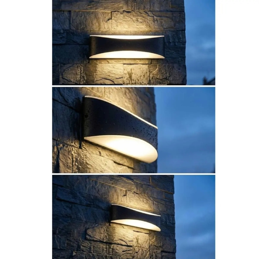 LED vonkajšie nástenné svietidlo LED/10W/230V IP65 čierne