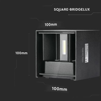 LED Vonkajšie nástenné svietidlo LED/11W/230V 4000K IP65 čierna