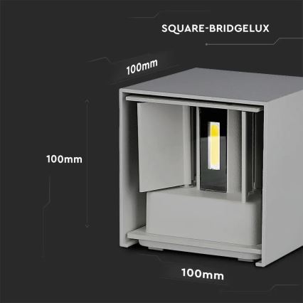 LED Vonkajšie nástenné svietidlo LED/11W/230V 4000K IP65 šedá