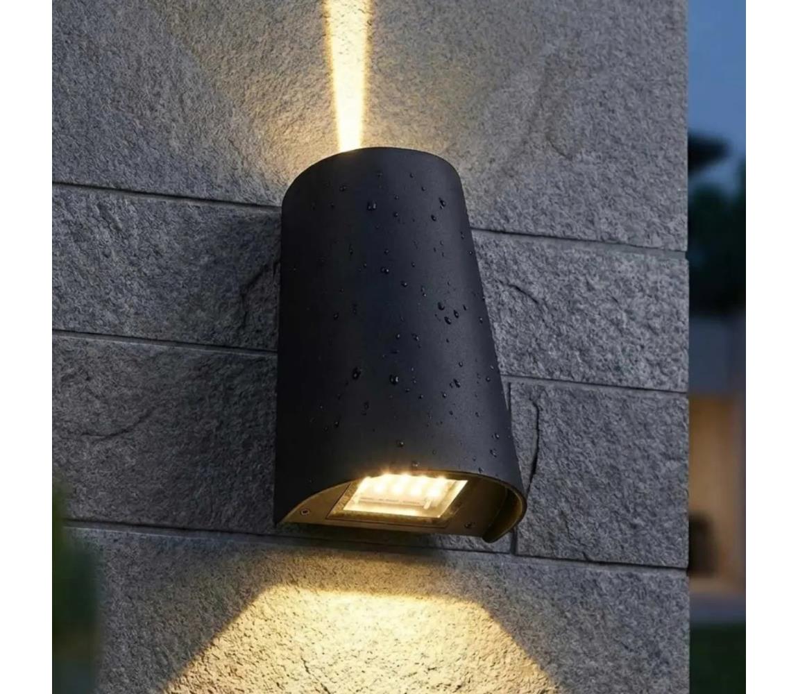 LED vonkajšie nástenné svietidlo LED/11W/230V IP65 čierne SCD 06 U