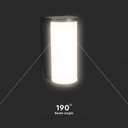 LED Vonkajšie nástenné svietidlo LED/12W/230V 3000/4200/6500K IP65 čierna