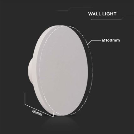 LED Vonkajšie nástenné svietidlo LED/12W/230V 3000K IP65 biela