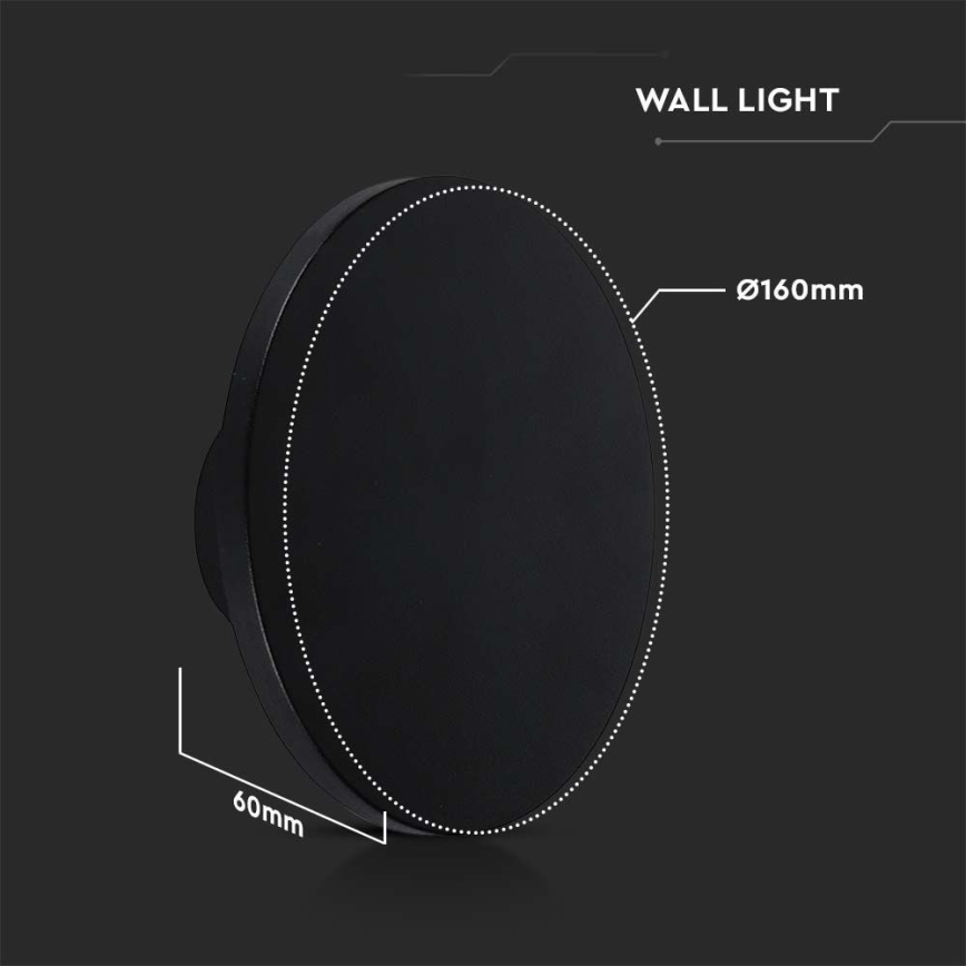 LED Vonkajšie nástenné svietidlo LED/12W/230V 3000K IP65 čierna