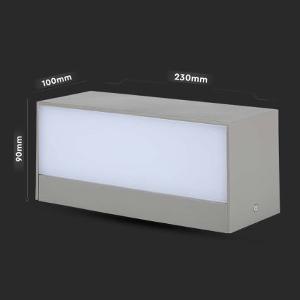 LED Vonkajšie nástenné svietidlo LED/12W/230V 3000K IP65