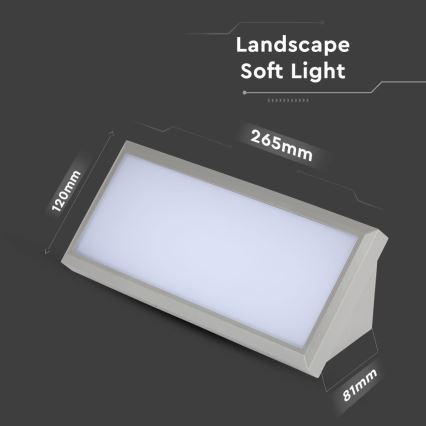 LED Vonkajšie nástenné svietidlo LED/12W/230V 4000K IP65 šedá