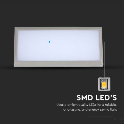 LED Vonkajšie nástenné svietidlo LED/12W/230V 6400K IP65 šedá