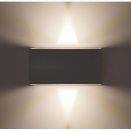 LED Vonkajšie nástenné svietidlo LED/12W/230V IP54 biela