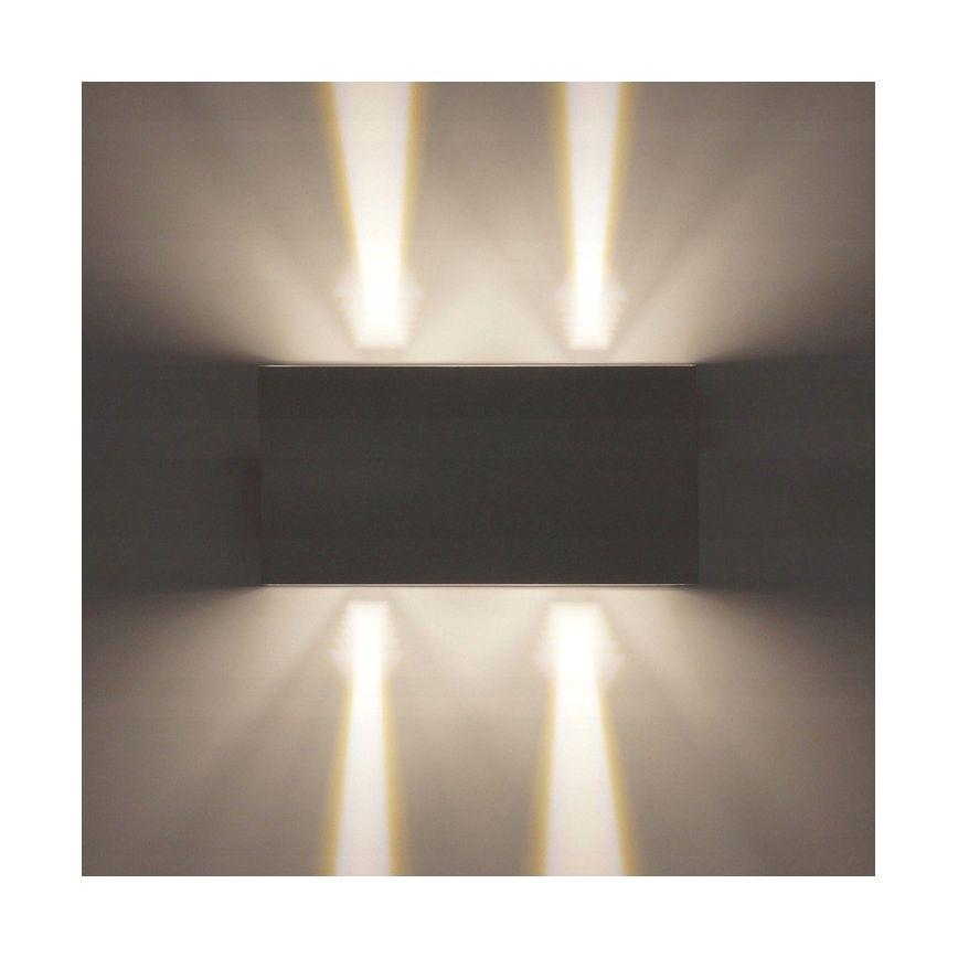 LED Vonkajšie nástenné svietidlo LED/12W/230V IP54 biela