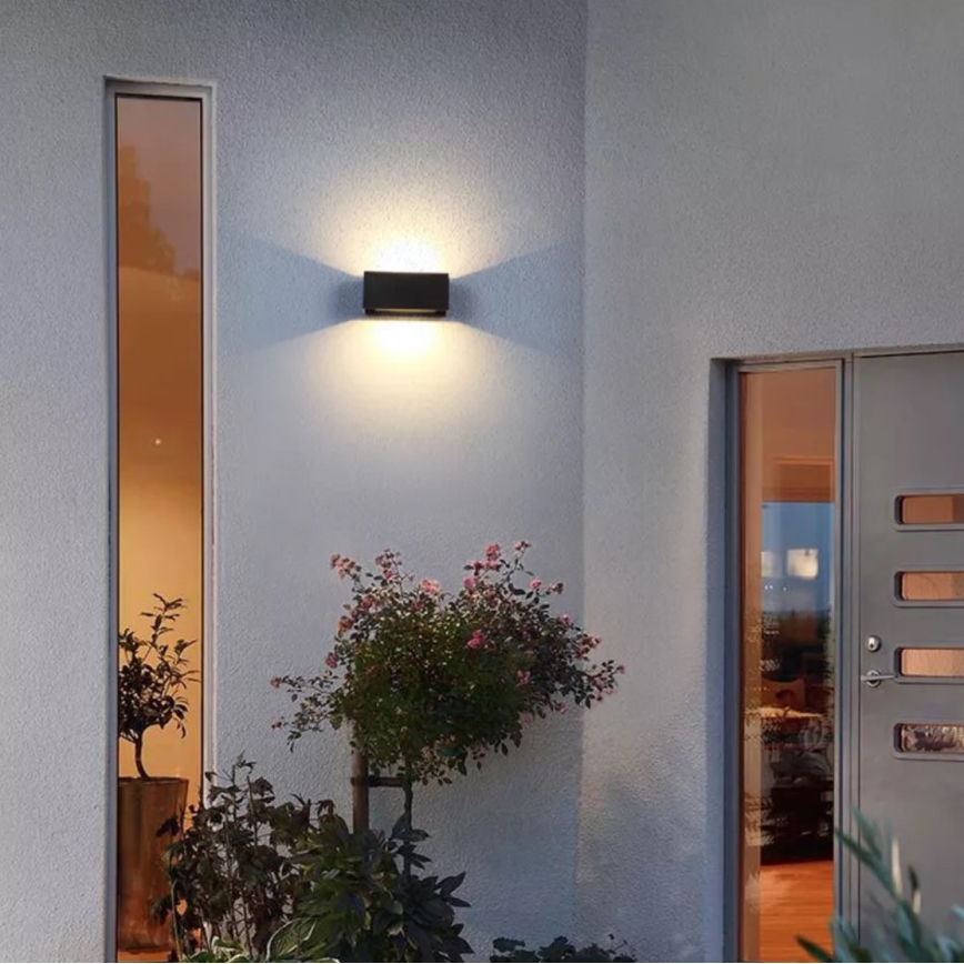 LED Vonkajšie nástenné svietidlo LED/12W/230V IP54 čierna