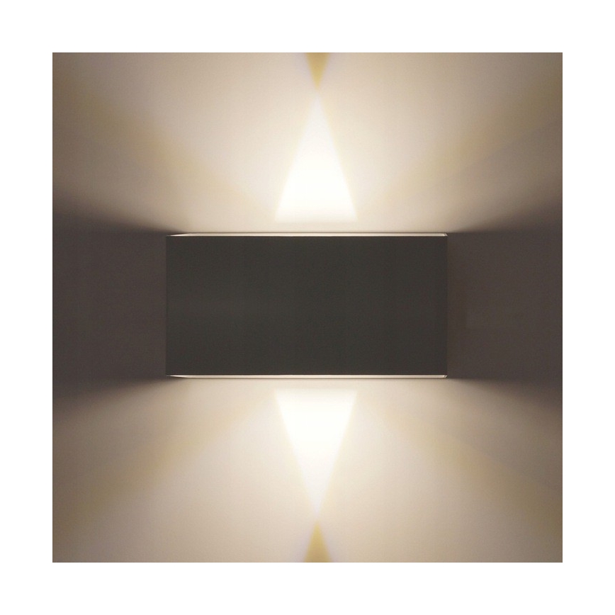 LED Vonkajšie nástenné svietidlo LED/12W/230V IP54 čierna