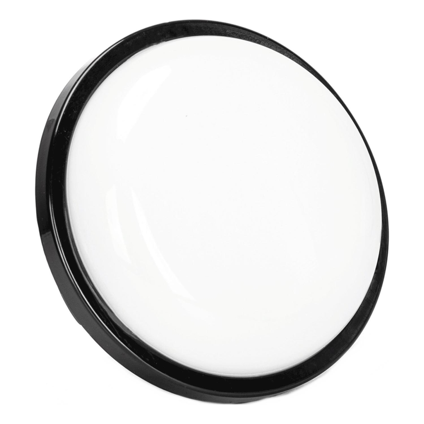 LED Vonkajšie nástenné svietidlo LED/15W/230V 6500K pr. 15,5 cm čierna IP65