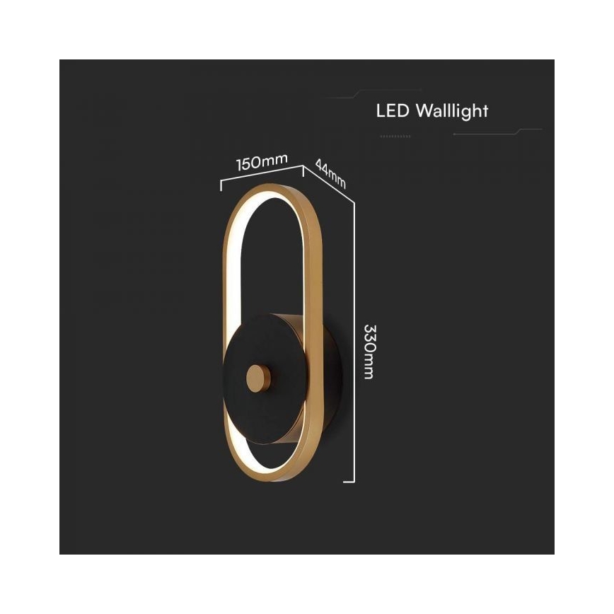 LED Vonkajšie nástenné svietidlo LED/15W/230V IP54 4000K mosadz