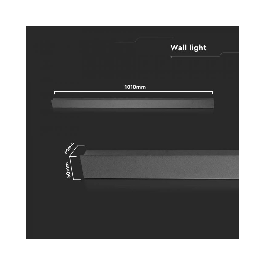LED Vonkajšie nástenné svietidlo LED/16W/230V 3000K IP65 čierna