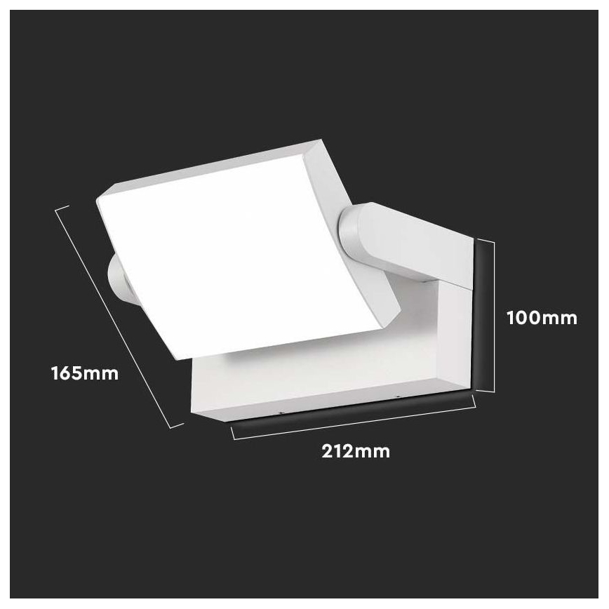 LED Vonkajšie nástenné svietidlo LED/17W/230V 3000K IP65 biela