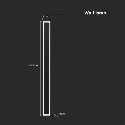 LED Vonkajšie nástenné svietidlo LED/17W/230V 3000K IP65 čierna