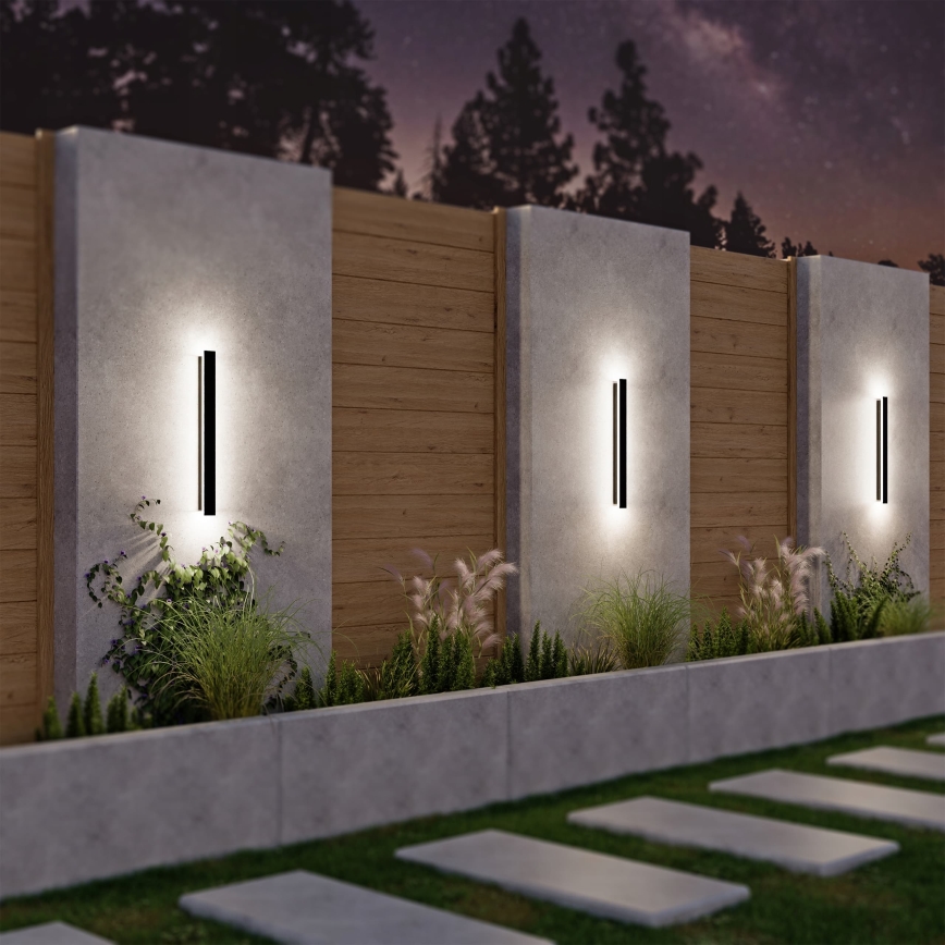 LED Vonkajšie nástenné svietidlo LED/18W/230V 60 cm IP65 čierna
