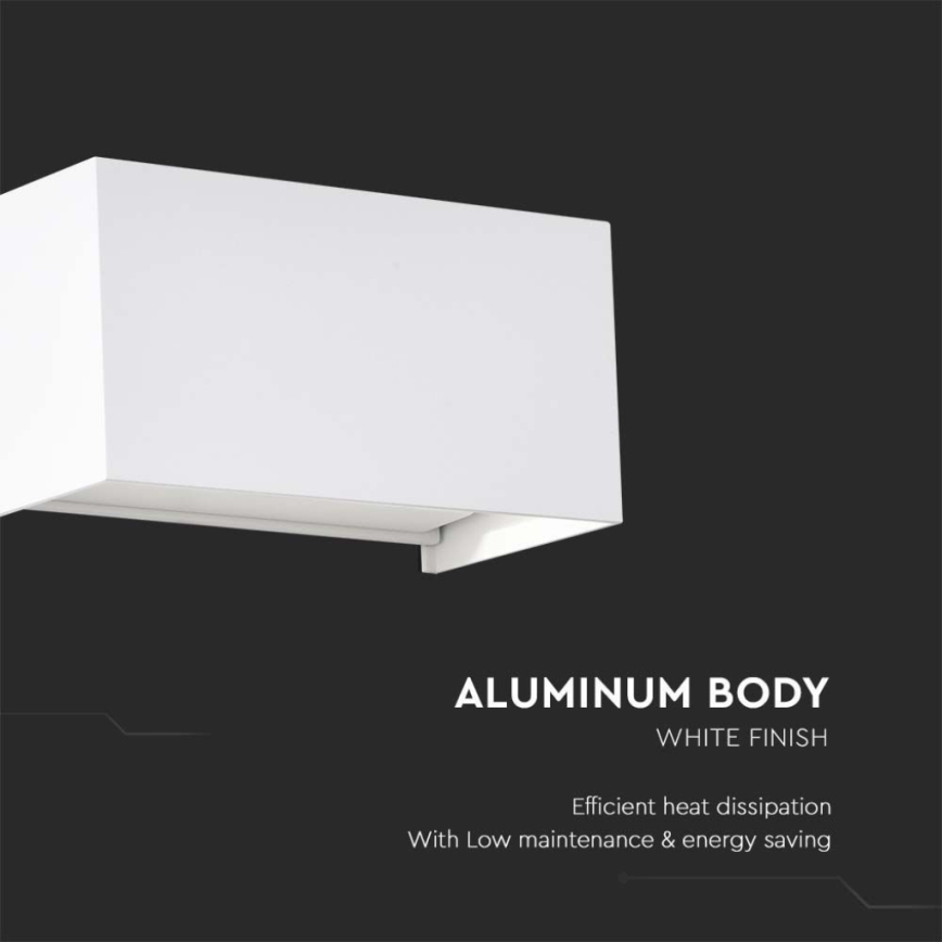 LED vonkajšie nástenné svietidlo LED/24W/230V 3000K IP65 biela