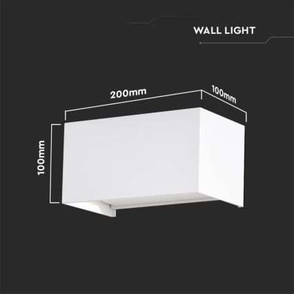 LED vonkajšie nástenné svietidlo LED/24W/230V 3000K IP65 biela