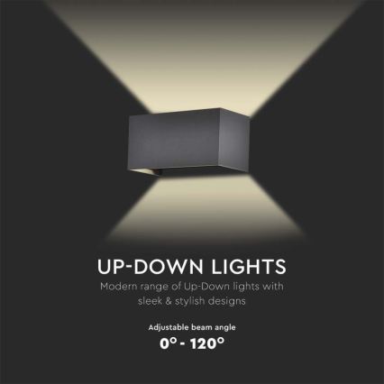 LED vonkajšie nástenné svietidlo LED/24W/230V 4000K IP65 čierne