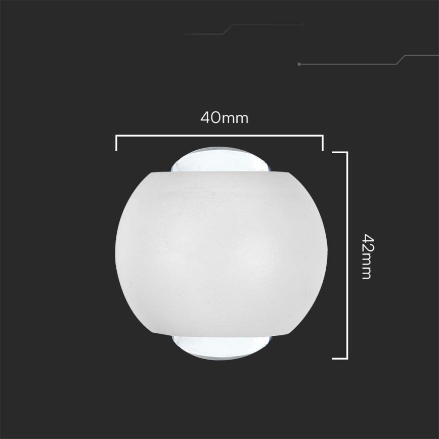 LED Vonkajšie nástenné svietidlo LED/2W/230V 4000K IP54 biela